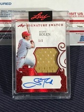 2025 Leaf Spectacular Red Holo Signature GU Swatch Scott Rolen 1/2 Color Match