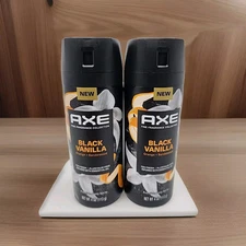 AXE Fine Fragrance Premium Deodorant Body Spray For Men Black Vanilla 4oz (2 Pk)