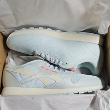 Reebok Classic Leather Low Top Lace Up Sneakers Chalk Blue FY7545 ReCycled    LE