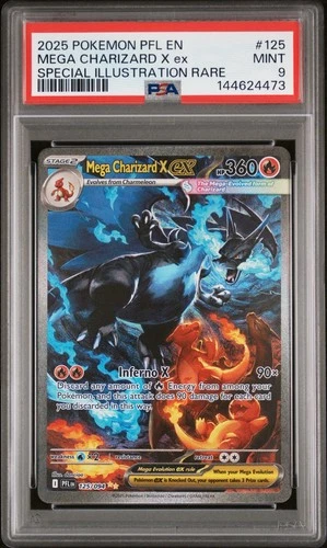 Pokémon Mega Charizard X ex Phantasmal Flames Special Illustration Rare PSA 9