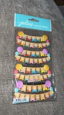 Jolee's Boutique HAPPY BIRTHDAY BANNERS Scrapbooking Stickers