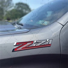2PCS Chrome 2019-2023 For Silverado Z71 Emblem Badge  Nameplate 3D Decal