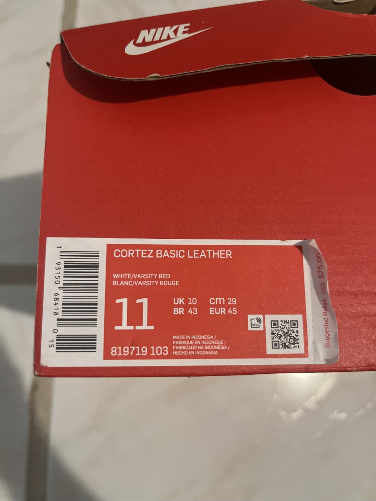 Cortez Basic Leather White/Varsity/Red - image 4