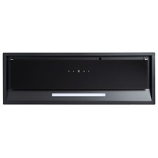 electriQ 90cm Canopy Cooker Hood with Visor - Black EIQ90CANGVBL
