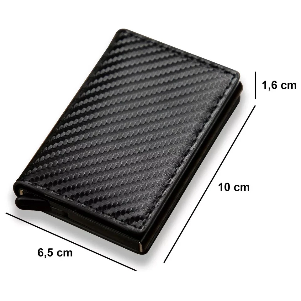 Geldbeutel Slim Wallet mit RFID Schutz Mini Geldbörse Kartenetui Portemonnaie - Bild 3 von 4