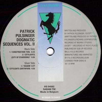 Patrick Pulsinger - Dogmatic Sequences Vol II -12'' Vinyl - R & S Records NM