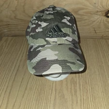 Adidas Camo Slouch Hat Camouflage Adjustable Strapback Climalite Euc