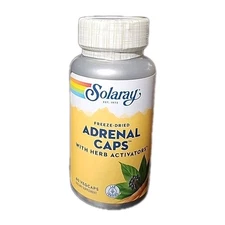 Solaray Freeze-Dried Adrenal Caps With Herb Activators, 60 VegCaps