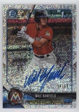 2018 Bowman Draft Chrome Pick Sparkles Refractor 34/71 Will Banfield Auto b6b