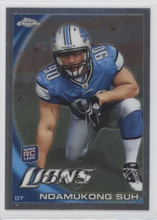 2010 Topps Chrome Ndamukong Suh (Kneeling) #C160 1e8s