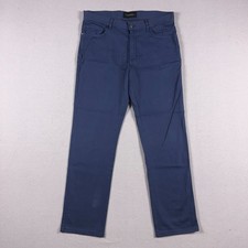 Ermenegildo Zegna Pants Mens 34x30 Blue Cotton Chino Stretch