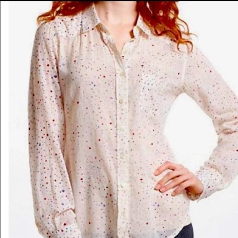 Anthropologie Meadow Rue Confetti Buttondown Shirt