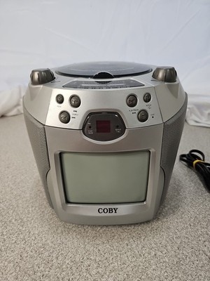 Coby CD-TV153 Portable 5.5'' TV CD Player Radio Tested Works