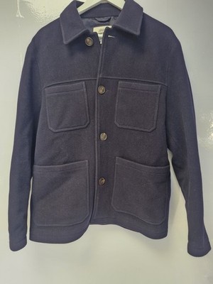 KENT & CURWEN Navy Wool Blend Chore Jacket Men s UK M, Field Coat Wool Blend VGC