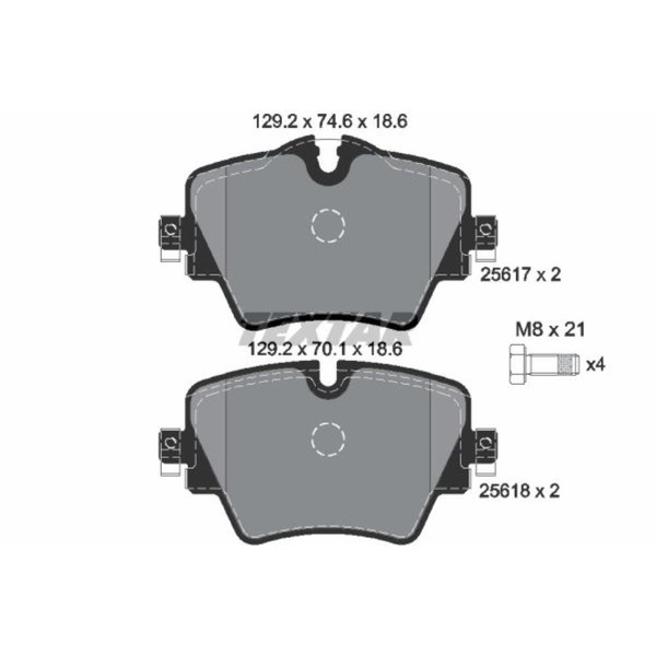 Textar BremsbeläGe Vorne FüR BMW 2 Active Tourer X1 Mini Mini Clubman-image