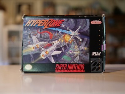 HyperZone SNES Box & Manual Only NO GAME Super Nintendo CIB Partial w/ Protector