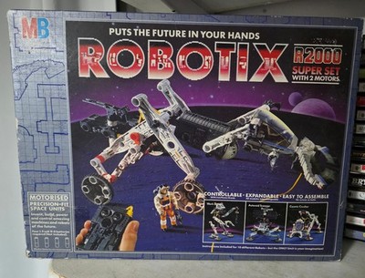 Vintage 1984 MB Robotix R2000 Super Set Construction sehr guter Zustand