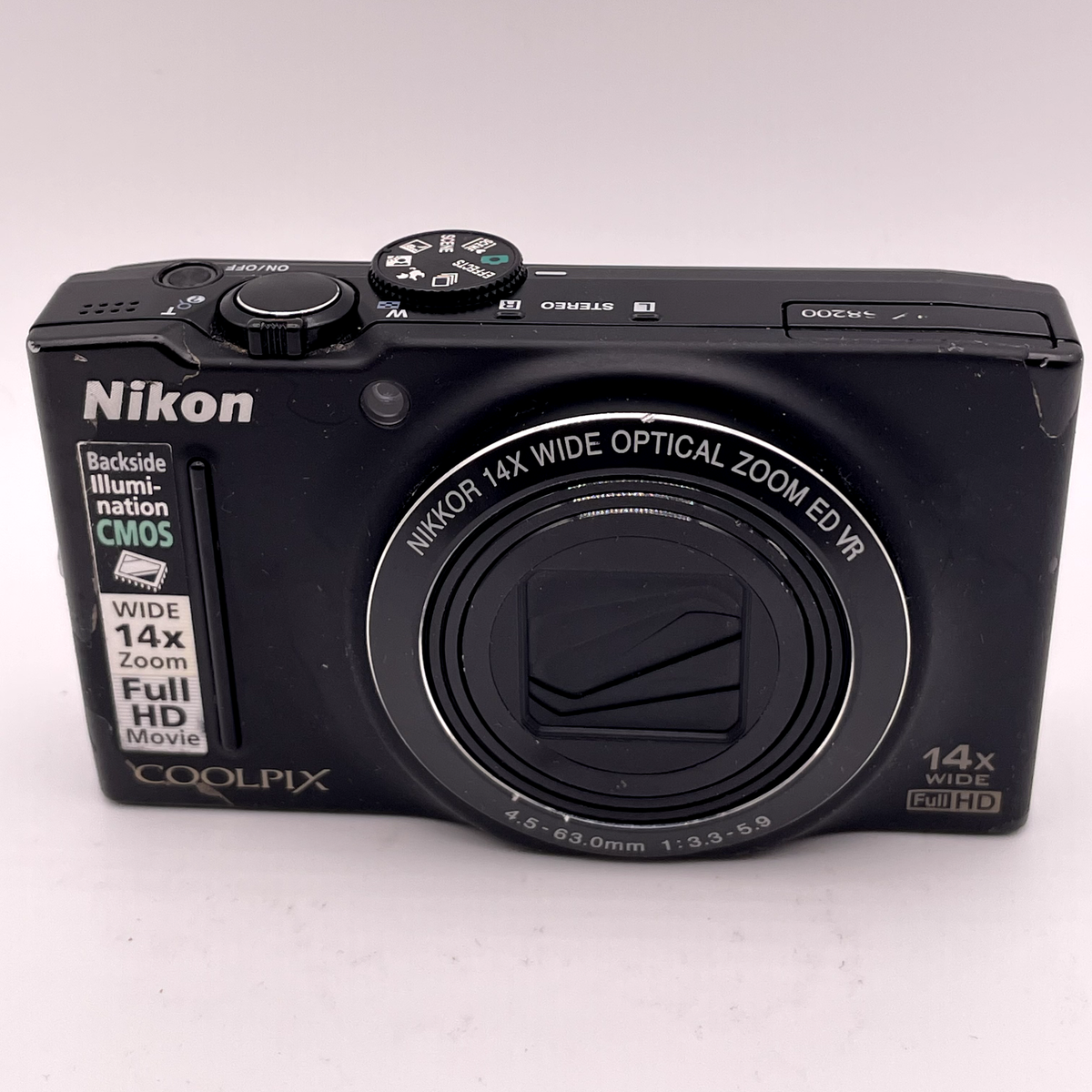 Nikon COOLPIX S8200 16MP Digital Camera – Black – Screen Damaged