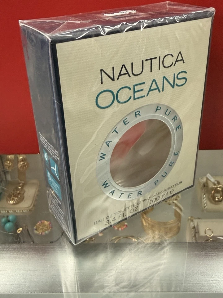 Nautica Oceans Pure Water de Nautica 3,4 oz/100 ml eau de parfum spray hombres colonia SELLADO Foto 3 de 4