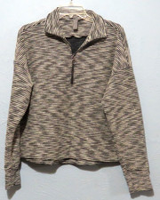 Sweaty Betty Rest Up Half Zip Striped Pullover Size 8 Women's Long Sleeve Top
