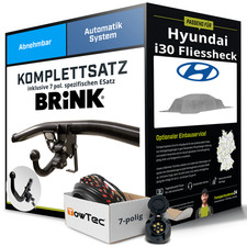Für HYUNDAI i30 Fliessheck Typ GD Anhängerkupplung abnehmbar +eSatz 7pol 11- NEU