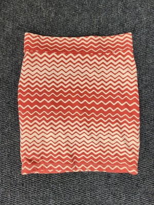 Forever 21 Orange Striped Mini Skirt Size SP