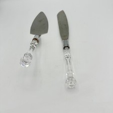 Cake Knife  Server Acrylic Stainless Steel Faux Crystal Handle Wedding Party