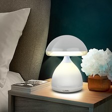 LUMINO LAMPADA FUNGO LED CROMOTERAPIA TAVOLO COMODINO 7 COLORI SENZA FILI SC0