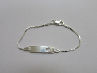 Dainty Sterling Silver Teen Girl Bracelet 6 Inch Simple Chain with Heart Jewelry