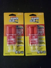 2pk Super Glue 5 Minute Quick Set Epoxy Clear 0.2 oz Tube perfect bonding epoxie