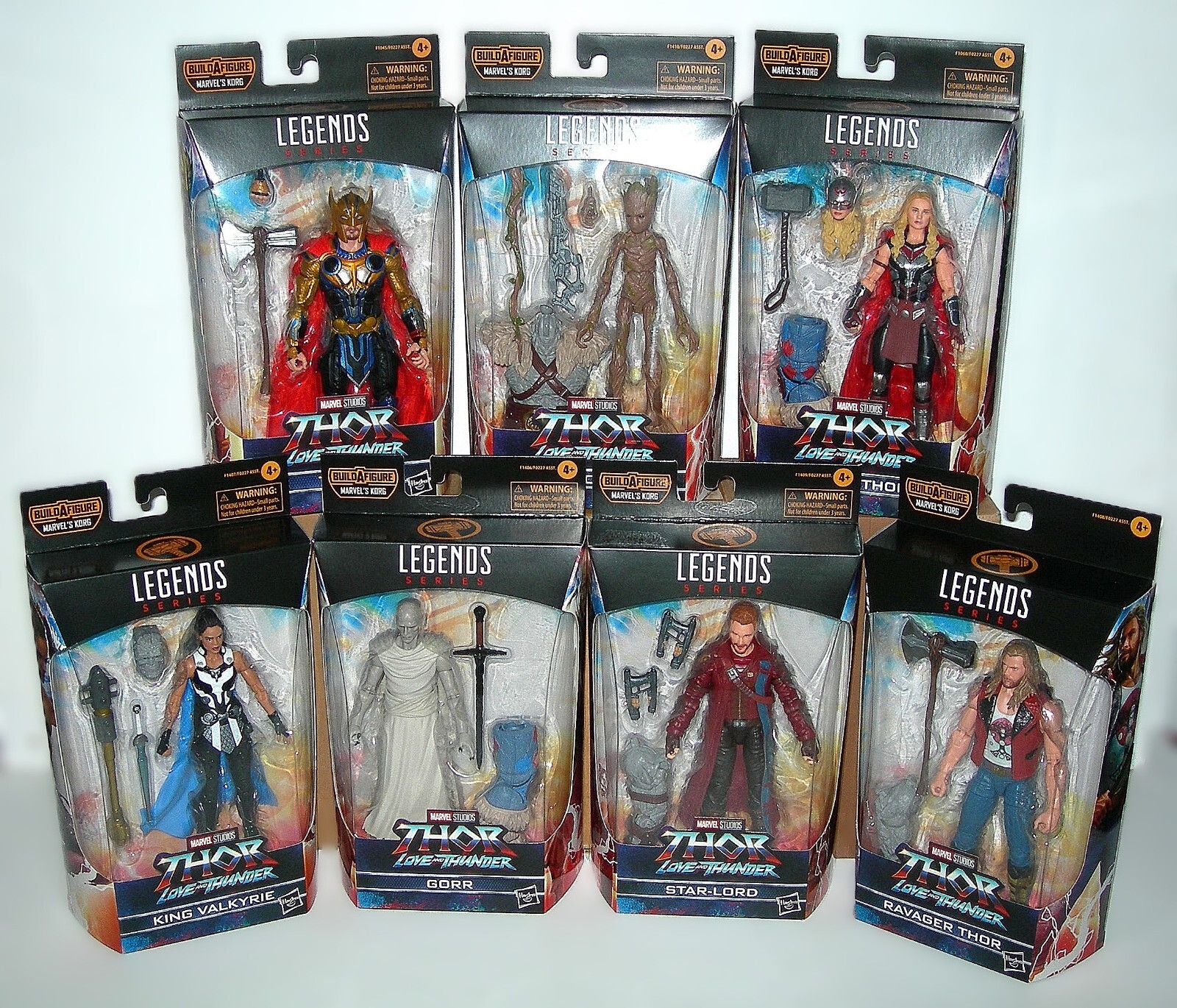Marvel Legends 6"" Thor Love and Thunder Wave -Complete Set 0f 7 (Korg BAF) - NIP