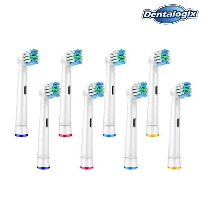 DENTALOGIX 8 cepillos insertables para Oral B cepillos de repuesto cuidado dental cabezales de cepillo cepillos de dientes
