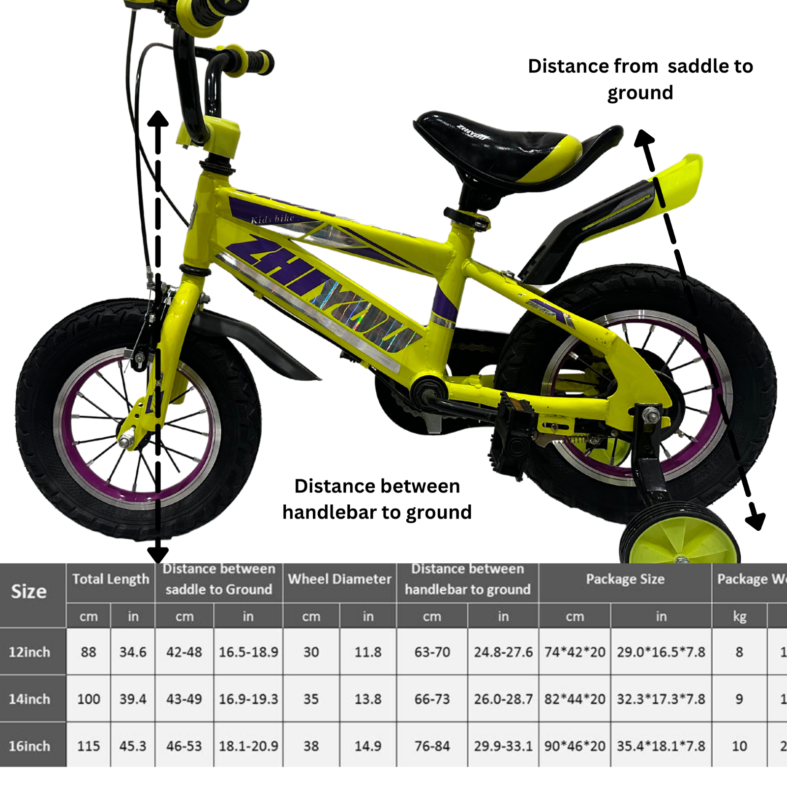 16 inch bike with stabilisers
