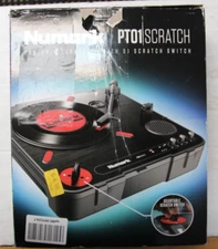 Numark PT01 Scratch Portable DJ Turntable w/Scratch Switch+Speaker USB/AUX/RCA!!