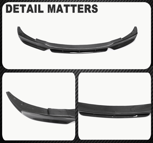For BMW 5 Series F10 M5 Sedan 2012-16 REAL Carbon Front Bumper Lip Chin Spoiler - Bild 10 von 10