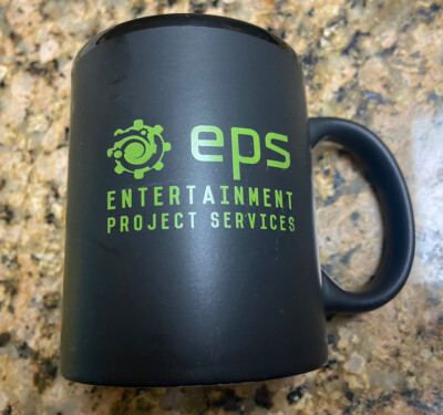 Nice EPS Entertainment Project Services Black & Green Ceramic Coffee Mug MINTY