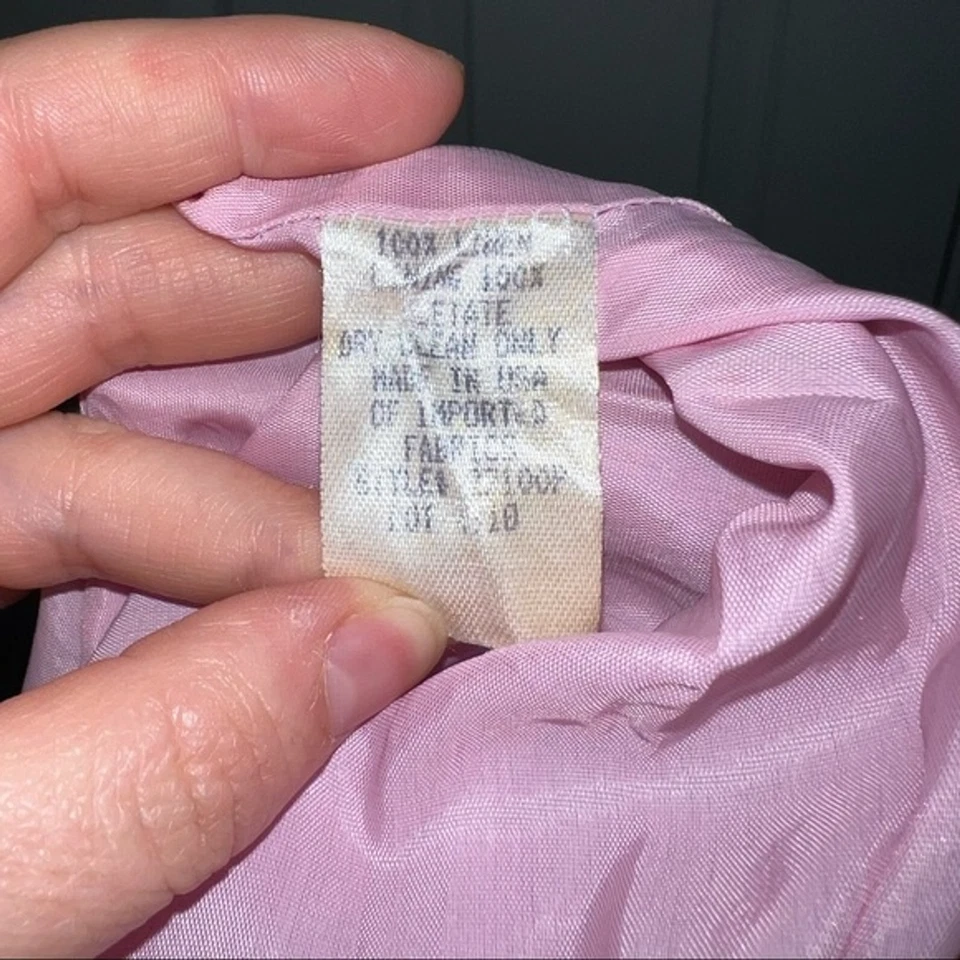 Vestido vintage de lino púrpura Saks Fifth Avenue Foto 4 de 4