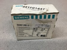 Siemens, 5SX2 206-6, Miniature DIN Rail Circuit Breaker 2P B6