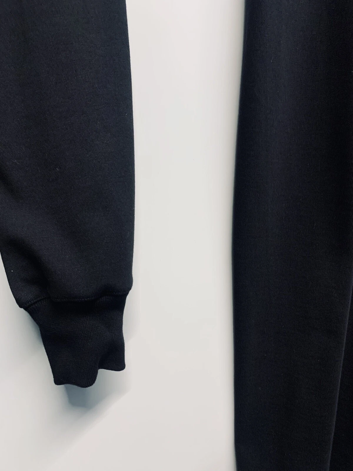 Felpa con cappuccio nera Rick Owens dettaglio pieghevole cotone taglia small prezzo disponibile £430