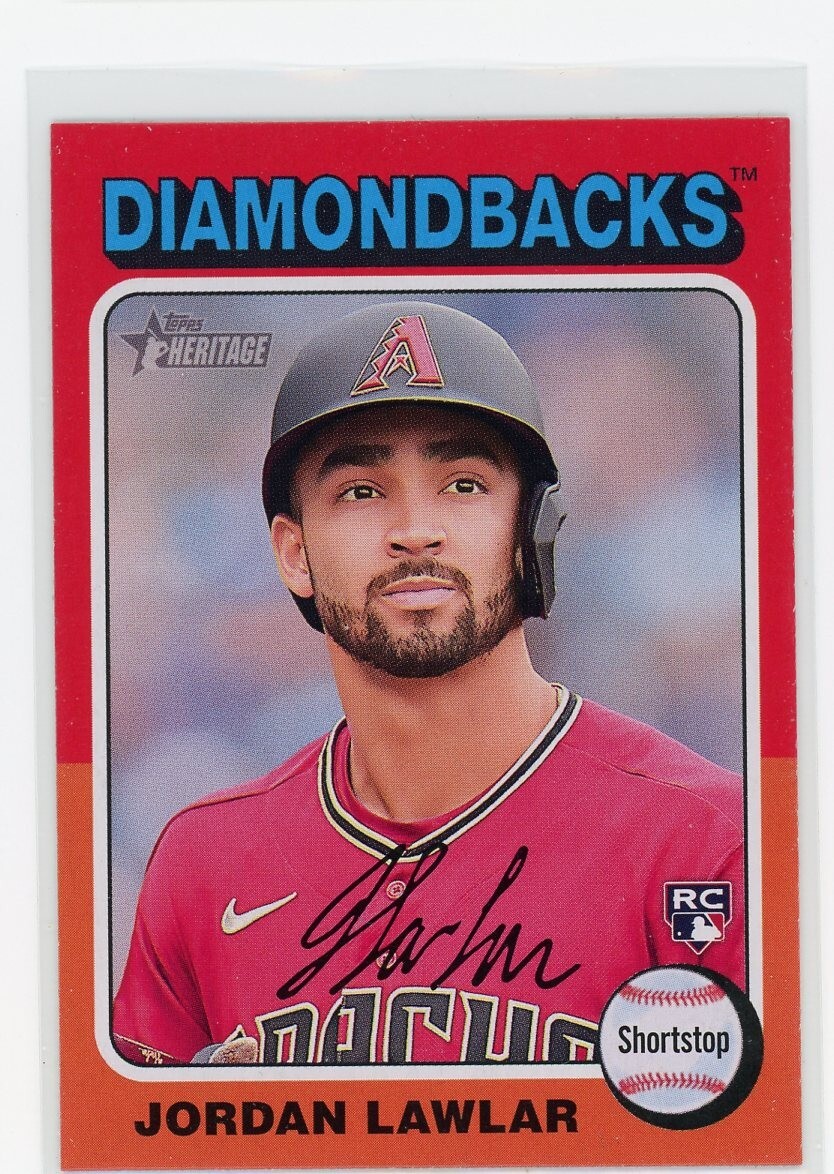JORDAN LAWLAR 2024 Topps Heritage #429 RC Arizona Diamondbacks