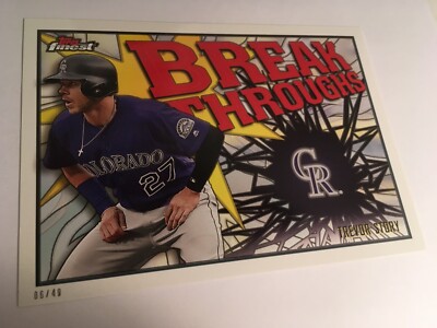 2017 Topps Finest Jumbo 5x7 Breakthroughs Nolan Arenado Rockies #'d /49