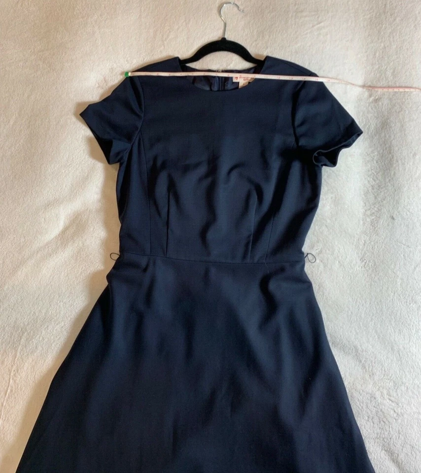 Vestido Brooks Brothers rojo polar azul marino lana, talla 6, usado en excelente estado Foto 3 de 4