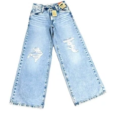 LEVI’S *NWT* Mid-Rise ‘94s Baggy Wide Leg Jeans, Distressed Blue Women’s Size 24
