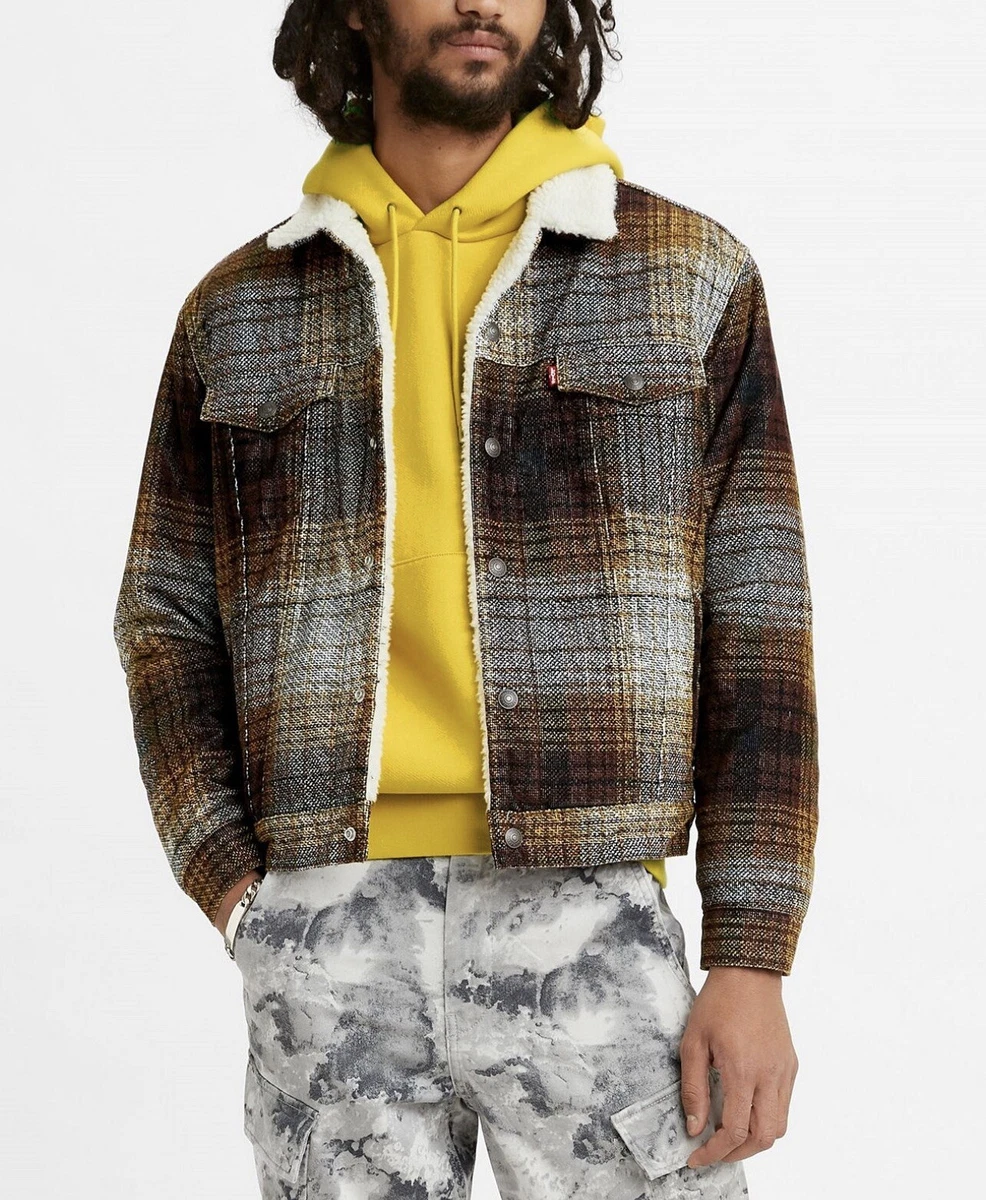 Plaid sherpa shop trucker jacket
