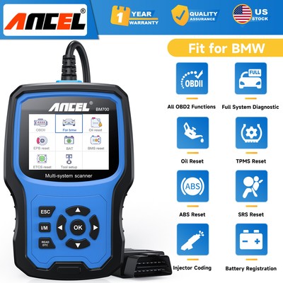 ANCEL BM700 OBD2 Scanner For BMW All System ABS TPMS Battery Diagnostic Tool
