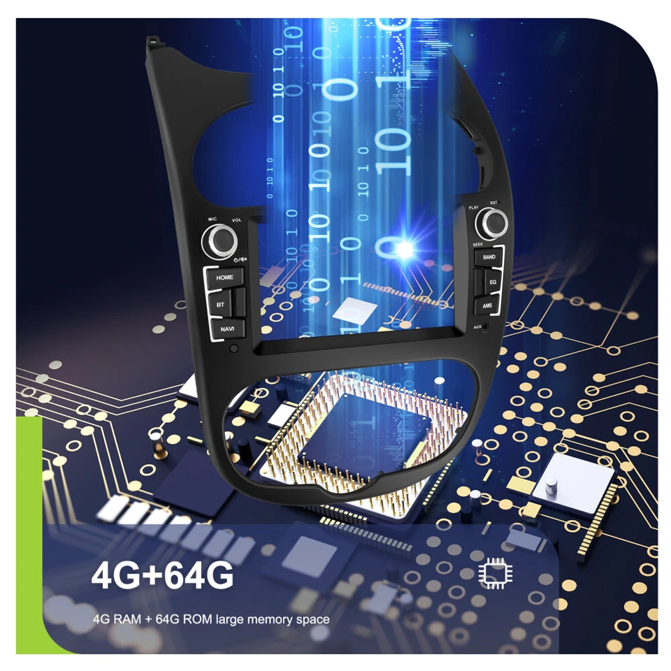 CarPlay 6,2" Für PEUGEOT 206 206CC 206SW 2000-2008 Android 13 Autoradio 4+64GB - Bild 3 von 4