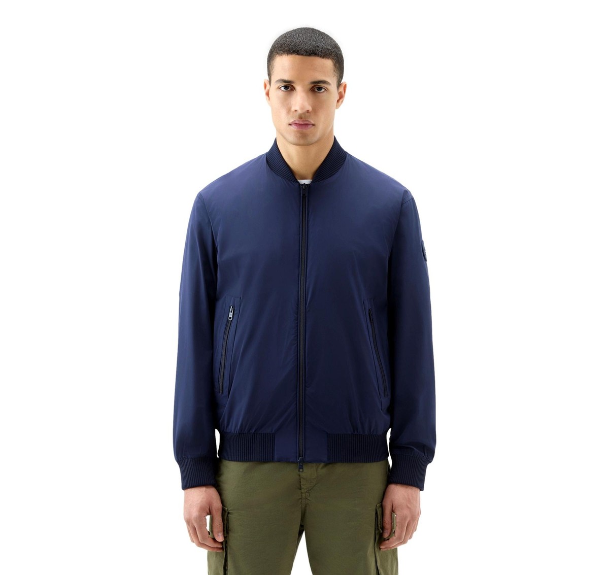 Bomber Giubbotto Trapper WOOLRICH Bomber In Nylon Elasticizzato