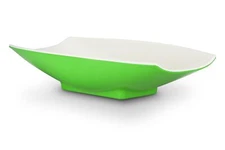 Bon Chef 53705-2ToneLime Melamine Curves Bowl, Lime Outside/White Inside