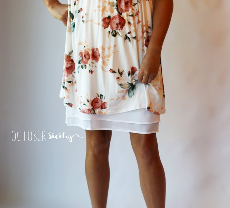 Chiffon Ruffle Layers Dress Extender HALF SLIP *Style C* size S-4XL