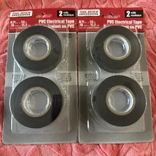 Set of 2 PVC Electrical Tape 2 Rolls 50ft Tool Bench Hardware Black Tape L3